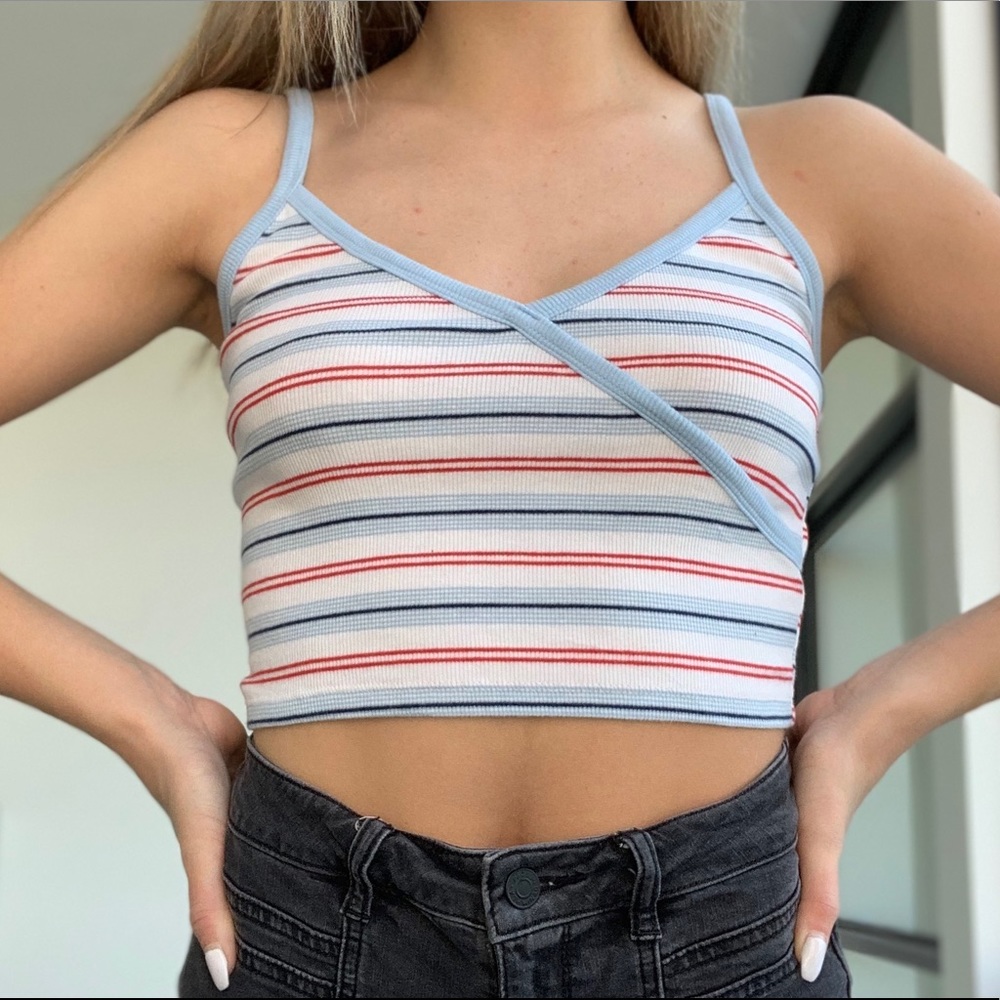 Red White & Blue stripped Tank ❥